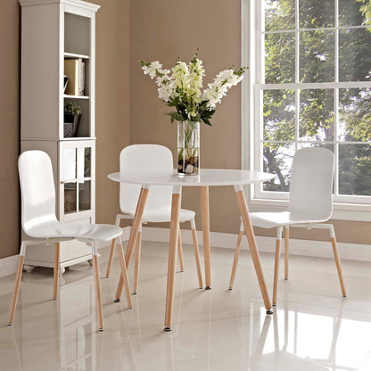 Emmett Round Dining Table in White