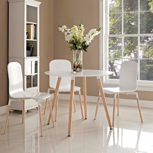 Emmett Round Dining Table in White