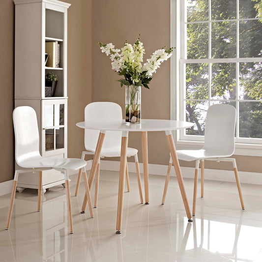 Emmett Round Dining Table in White