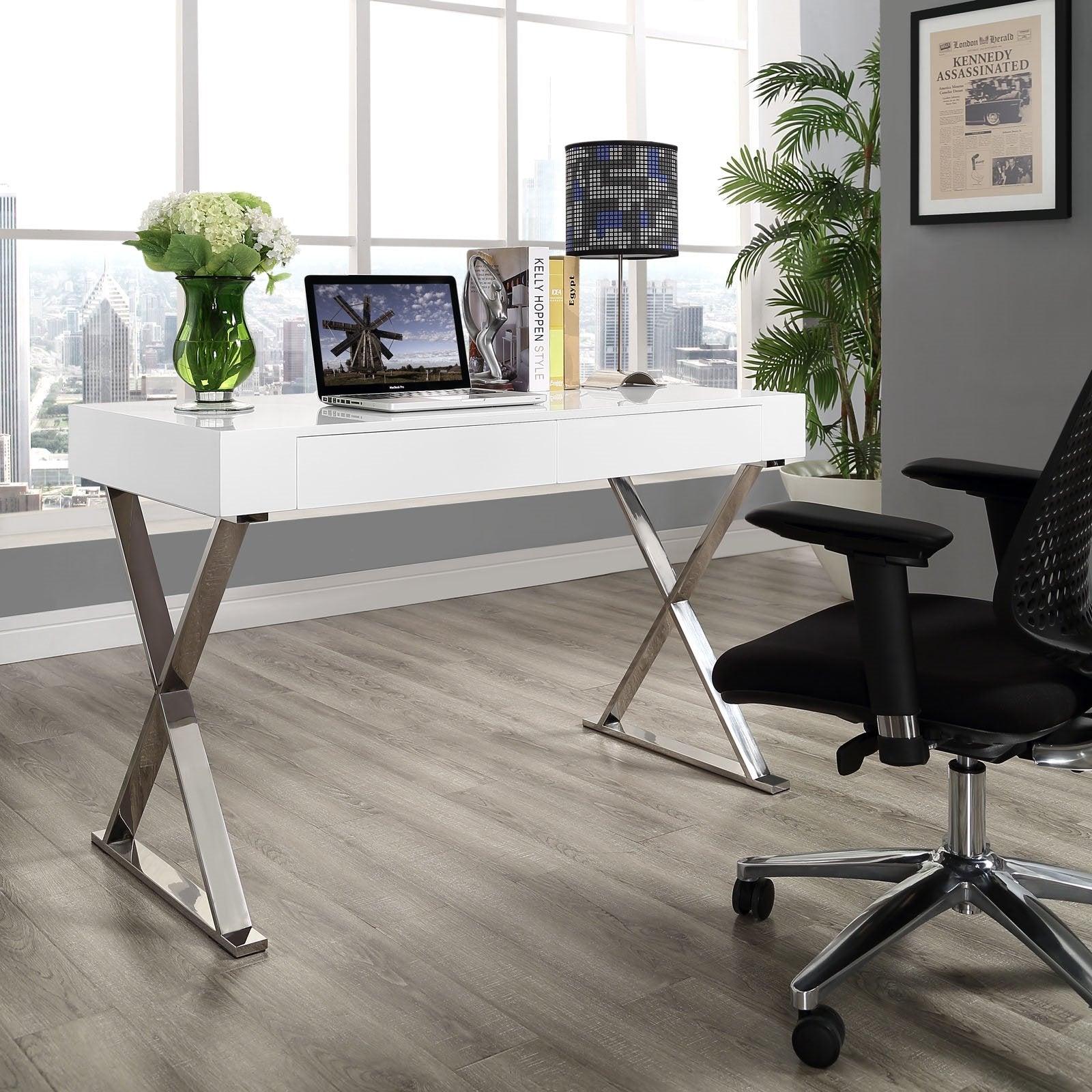 Stella Silver Office Desk