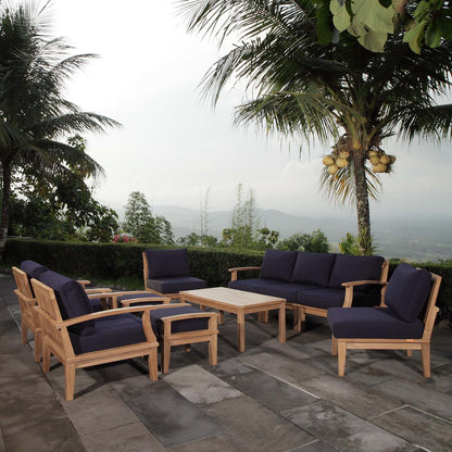 Emilia 10 Piece Outdoor Patio Teak Set