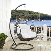 Harbor Outdoor Patio Wood Swing Chair - living-essentials