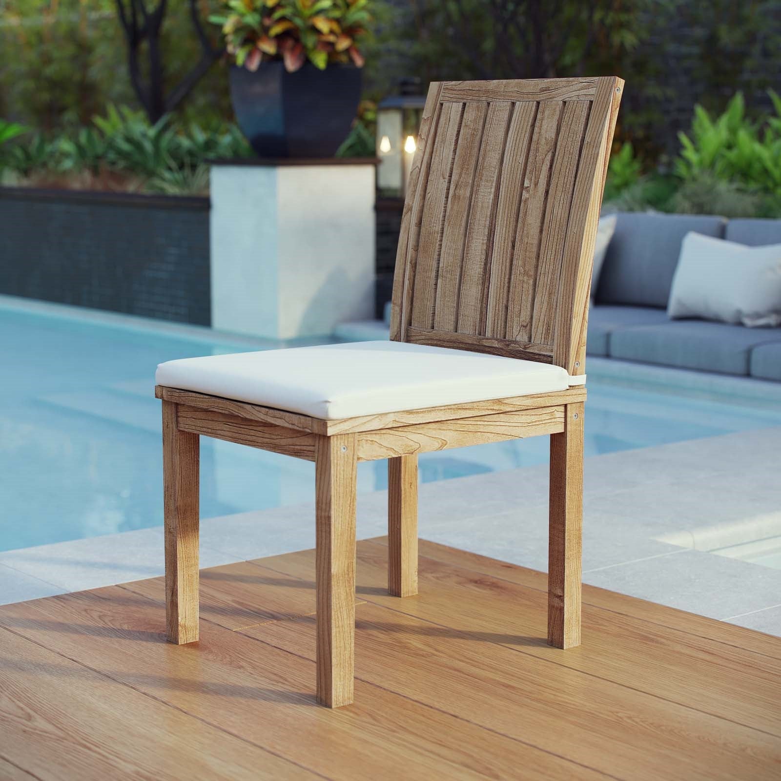 Marine Outdoor Patio Teak Dining Chair