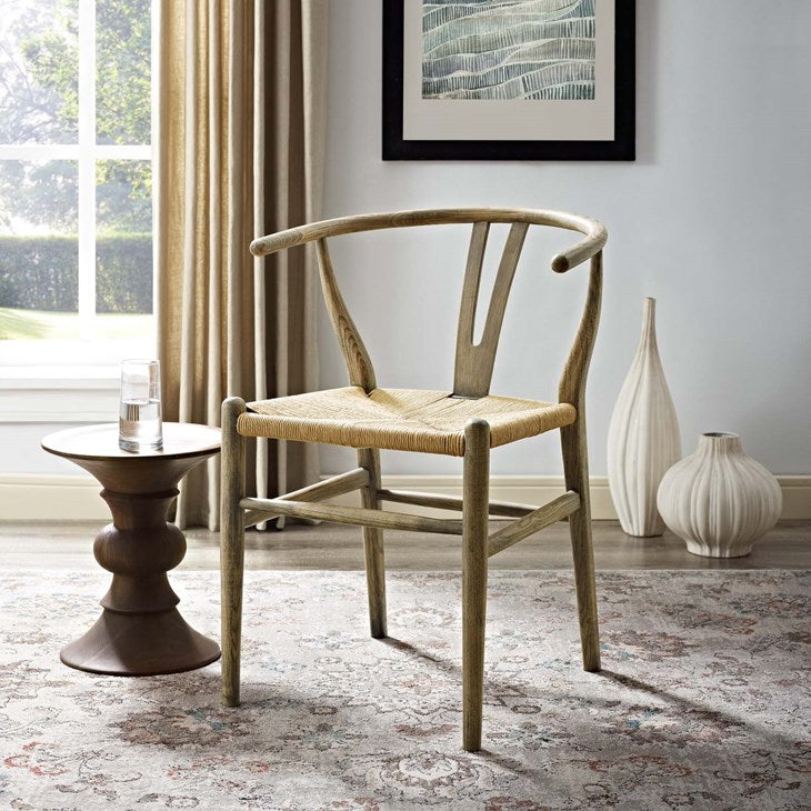 Alexander Dining Wood Side Chair in Weathered Gray