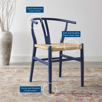 Alexander Dining Wood Side Chair in Midnight Blue