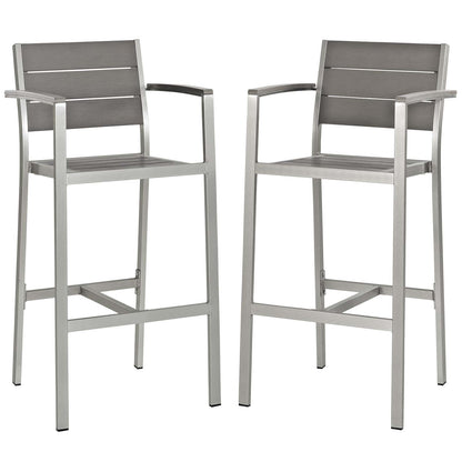 Victoria Bar Stool Outdoor Patio Aluminum (Set of 2)