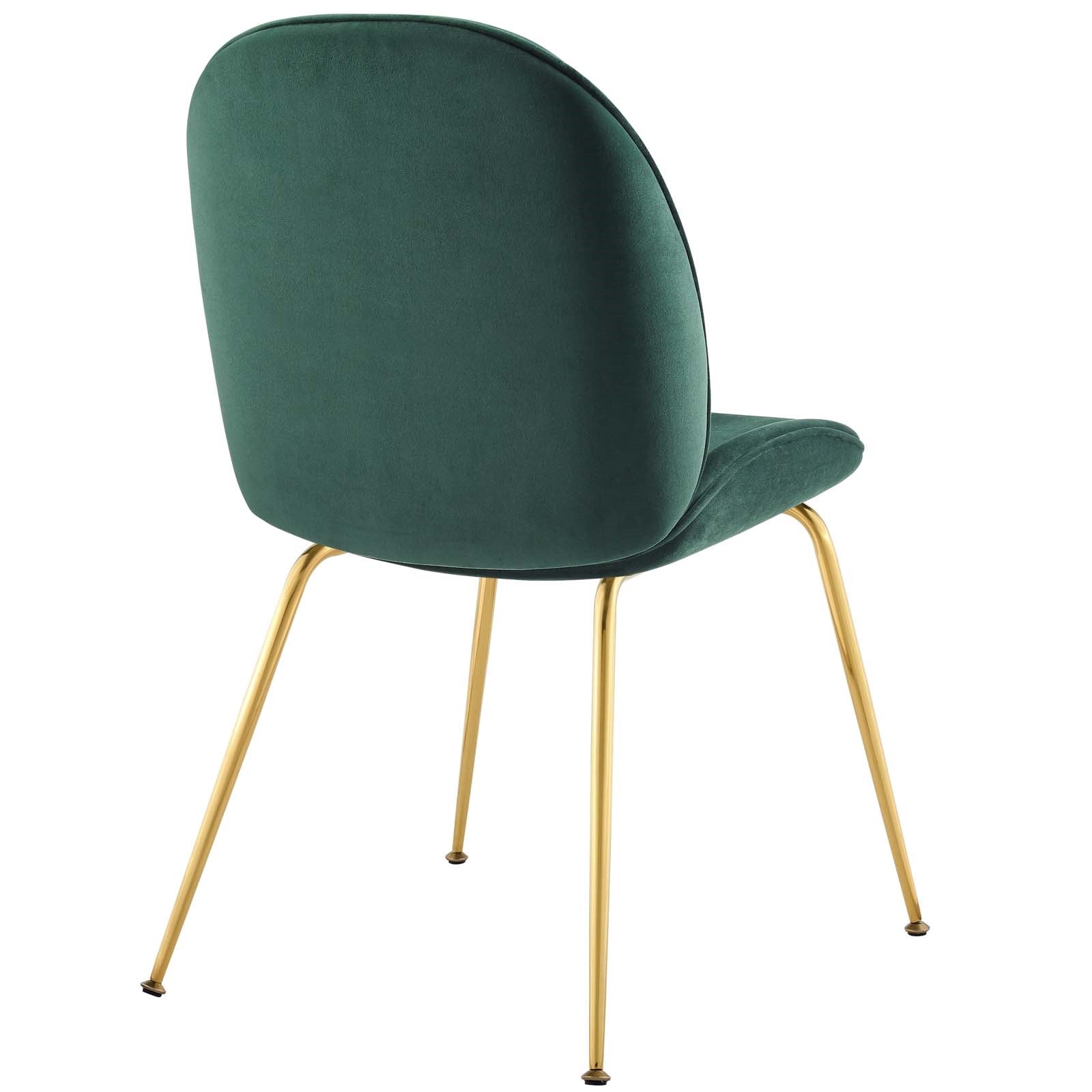 Spade Gold Velvet Dining Chair - living-essentials