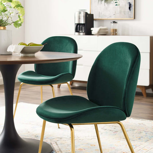 Spade Gold Velvet Dining Chair - living-essentials