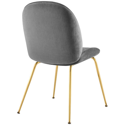 Spade Gold Velvet Dining Chair - living-essentials
