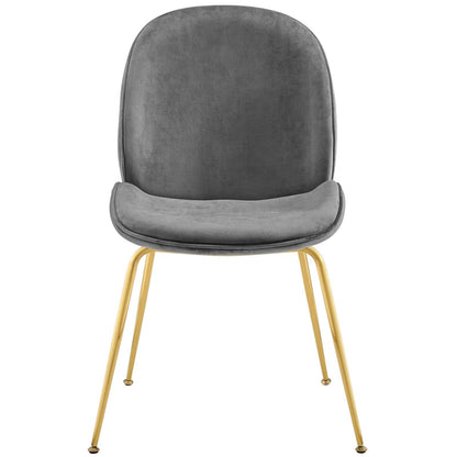 Spade Gold Velvet Dining Chair - living-essentials
