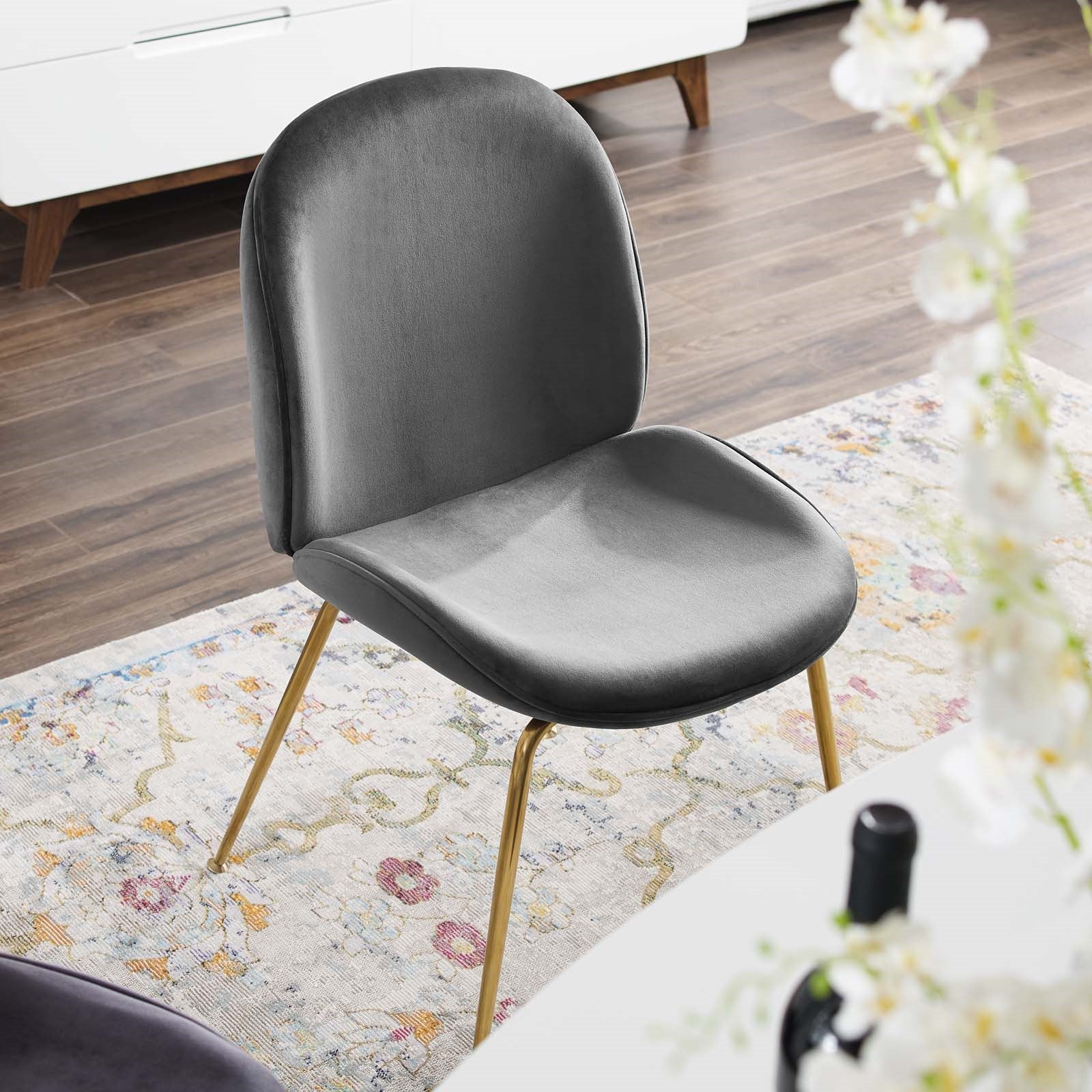 Spade Gold Velvet Dining Chair - living-essentials