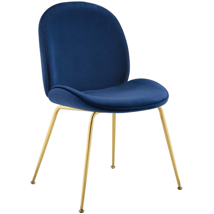 Spade Gold Velvet Dining Chair - living-essentials