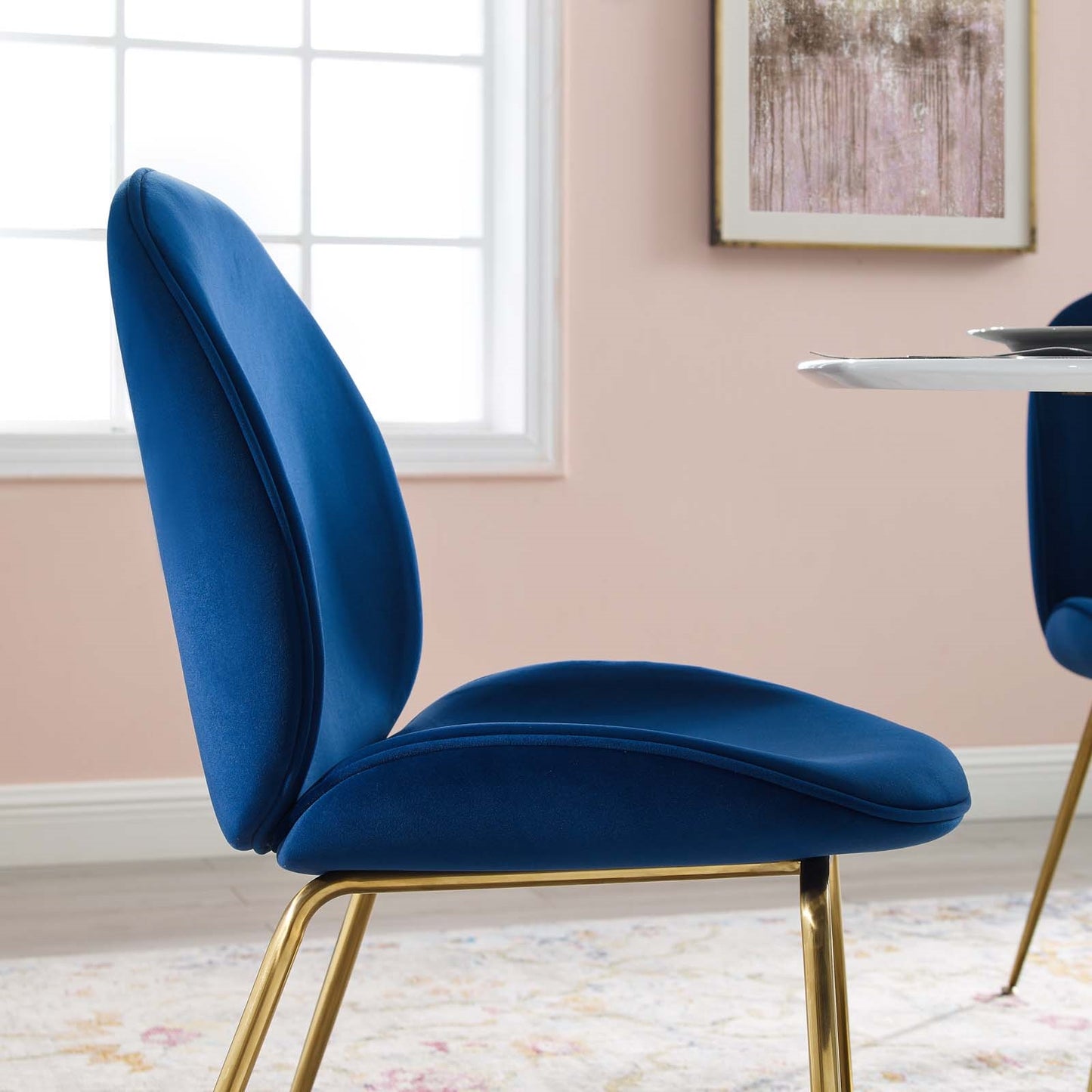 Spade Gold Velvet Dining Chair - living-essentials