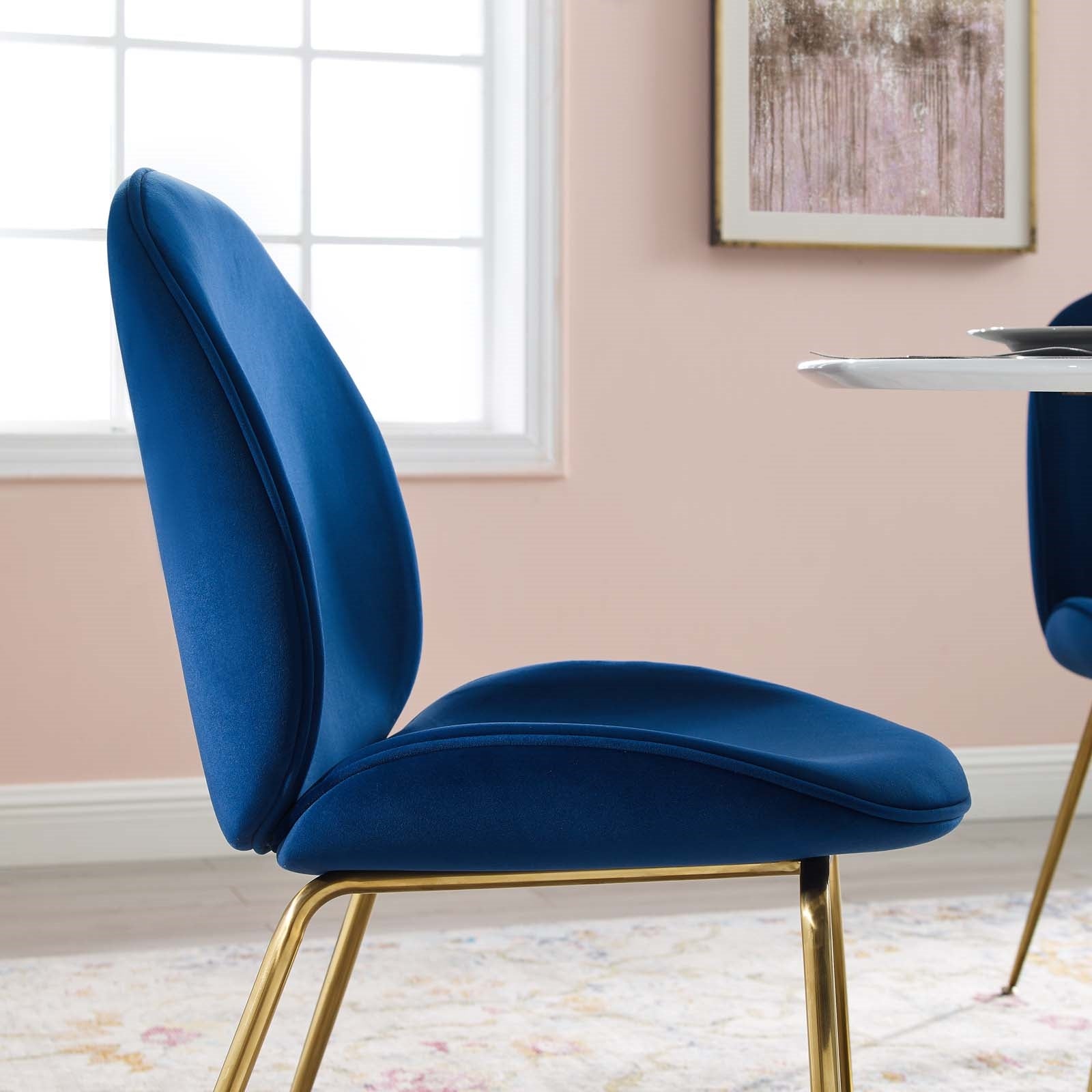 Spade Gold Velvet Dining Chair - living-essentials