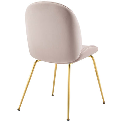 Spade Gold Velvet Dining Chair - living-essentials