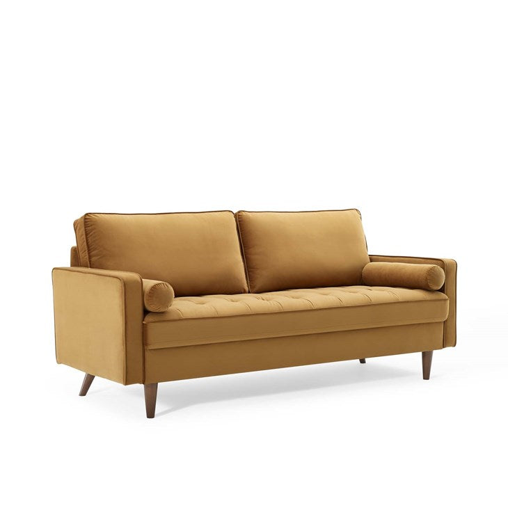 Logan Upholstered Faux Leather Sofa