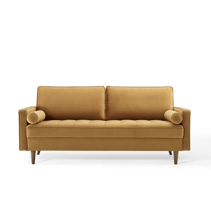 Logan Upholstered Faux Leather Sofa