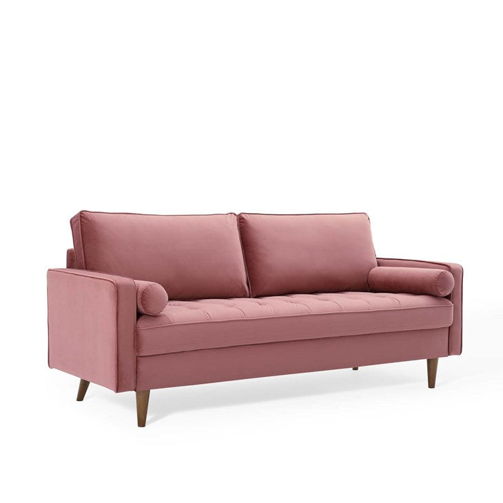 Logan Upholstered Faux Leather Sofa