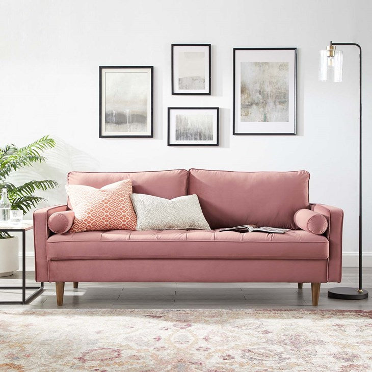 Logan Upholstered Faux Leather Sofa