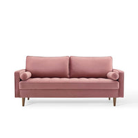 Logan Upholstered Faux Leather Sofa