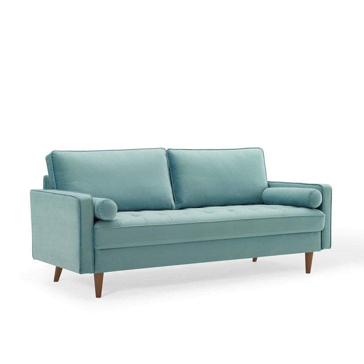 Logan Upholstered Faux Leather Sofa