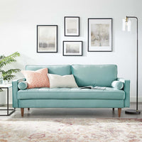 Logan Upholstered Faux Leather Sofa