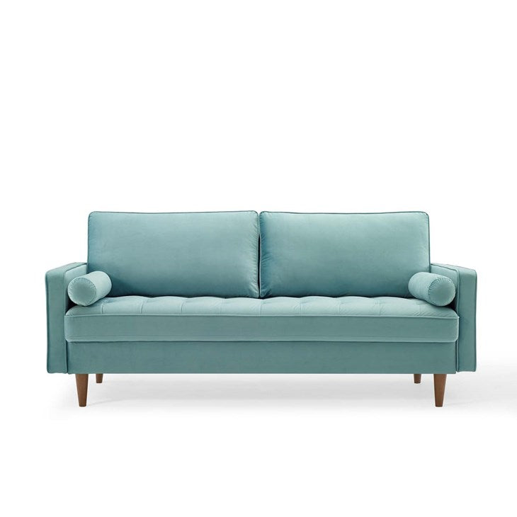 Logan Upholstered Faux Leather Sofa