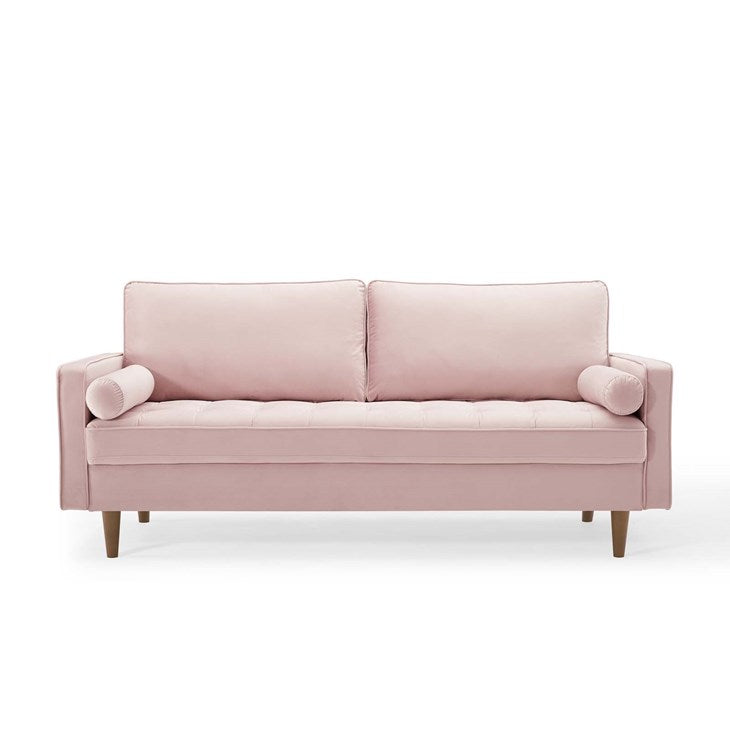 Logan Upholstered Faux Leather Sofa