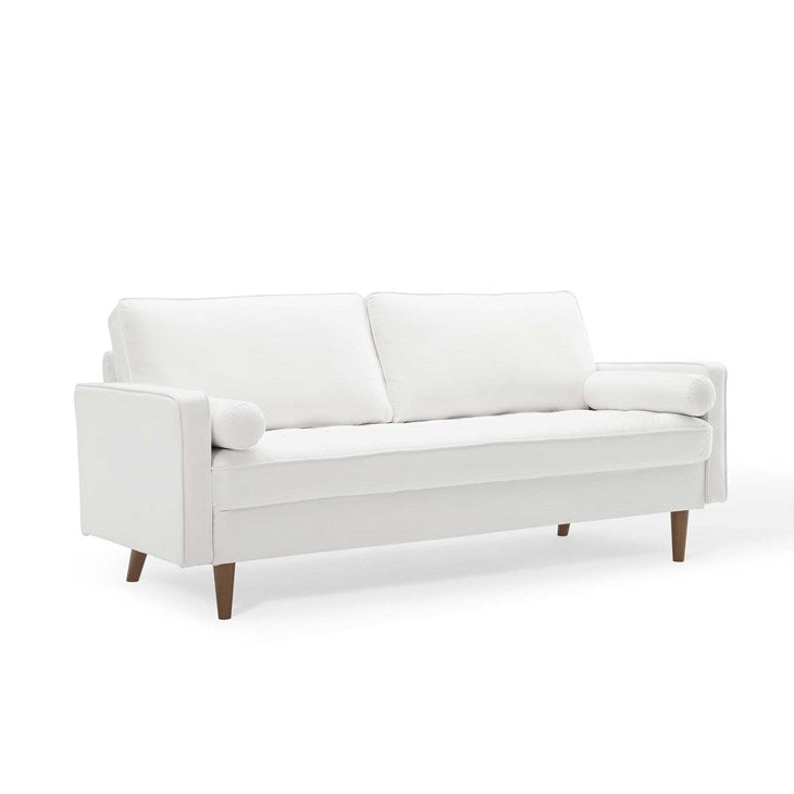 Logan Upholstered Faux Leather Sofa