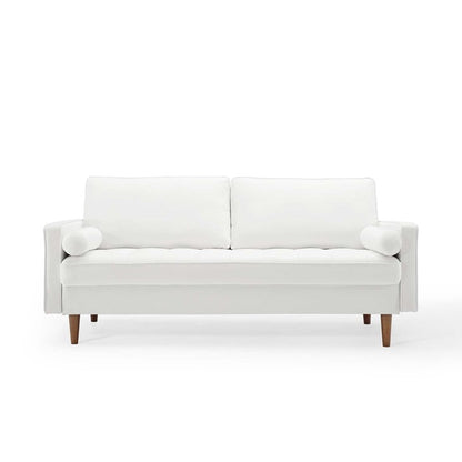 Logan Upholstered Faux Leather Sofa