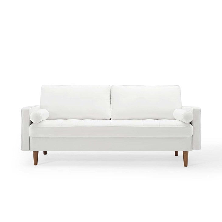 Logan Upholstered Faux Leather Sofa