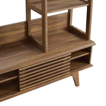 Grana TV Stand Entertainment Center in Walnut