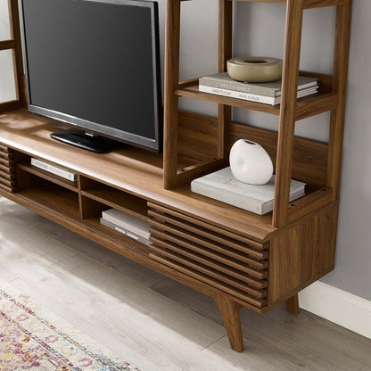 Grana TV Stand Entertainment Center in Walnut