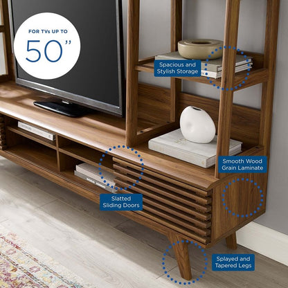 Grana TV Stand Entertainment Center in Walnut