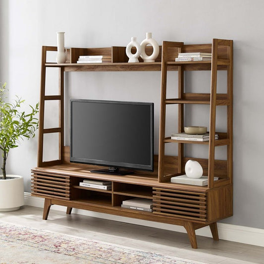 Grana TV Stand Entertainment Center in Walnut