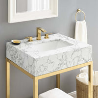 Scarlet 26" Gold Stainless Steel Bathroom Vanity