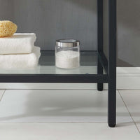 Scarlet 36" Black Stainless Steel Bathroom Vanity