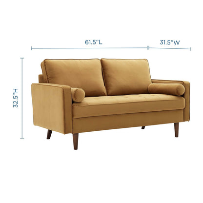 Logan Performance Velvet Loveseat