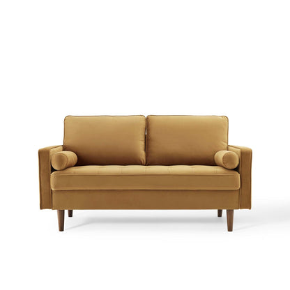 Logan Performance Velvet Loveseat