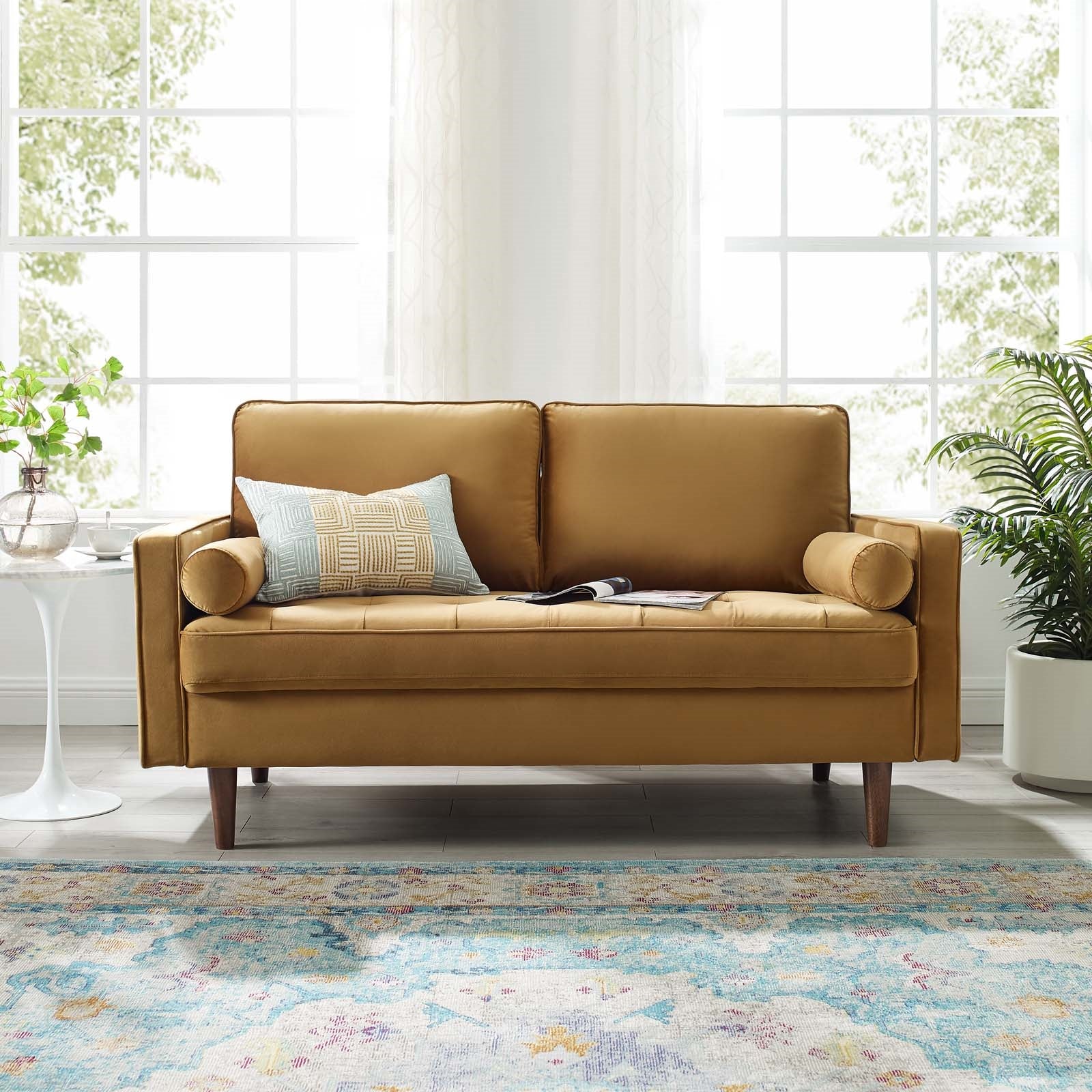 Logan Performance Velvet Loveseat