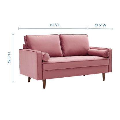Logan Performance Velvet Loveseat