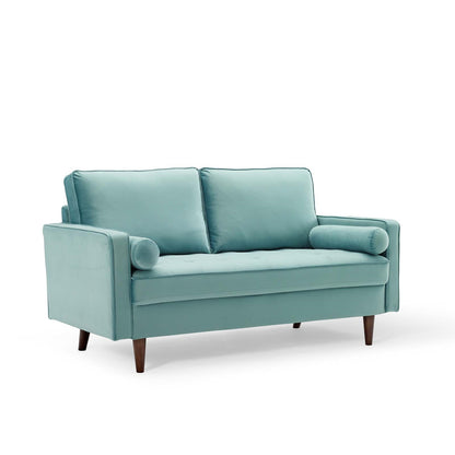 Logan Performance Velvet Loveseat