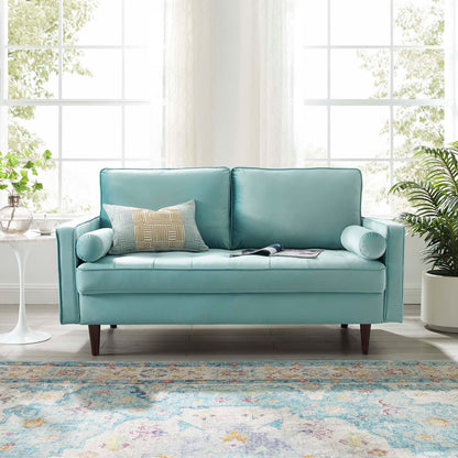 Logan Performance Velvet Loveseat