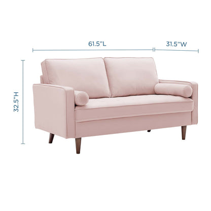 Logan Performance Velvet Loveseat