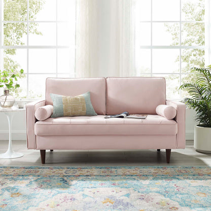 Logan Performance Velvet Loveseat