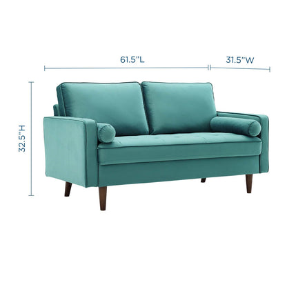 Logan Performance Velvet Loveseat