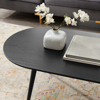 Florin 47" Oval Coffee Table in Black