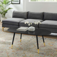 Florin 47" Oval Coffee Table in Black