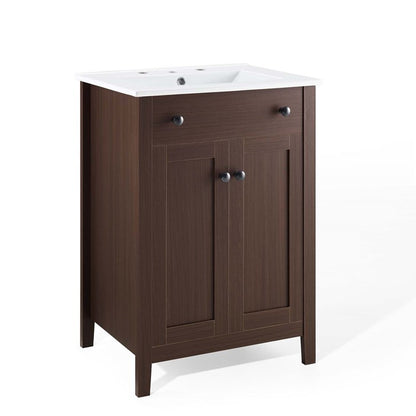 Brellin 24" Bathroom Vanity in Walnut White