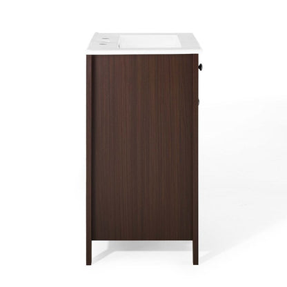 Brellin 24" Bathroom Vanity in Walnut White